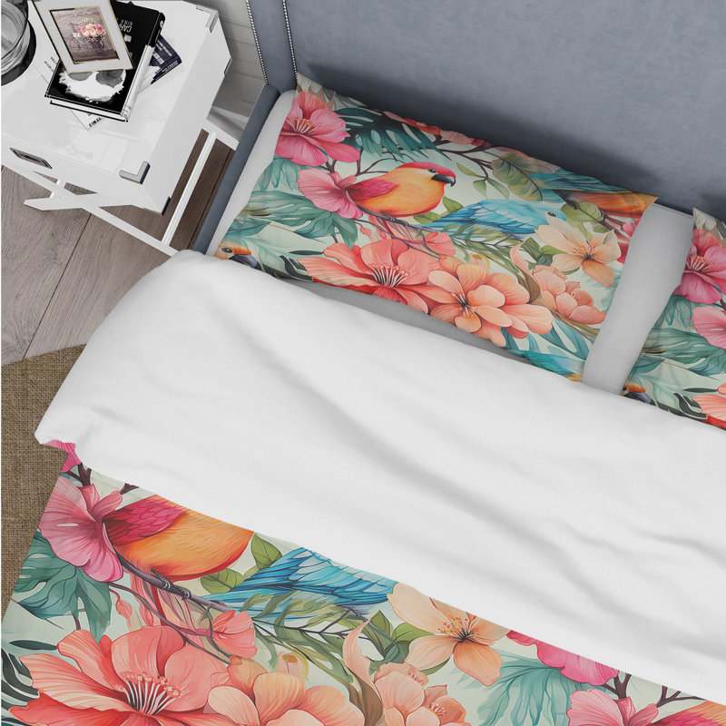 Ensemble de housse de couette Tropic Dreams, Housse de couette simple + 1 taie décorative stan