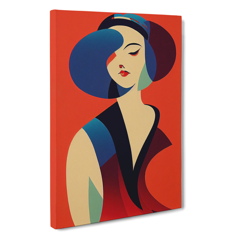XC1022-457X Abstract Woman Portrait No.4 - Wrapped Canvas Print, 50cm H x 35cm W x 3cm D