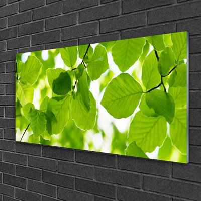 Floral Leaves - No Frame Print on Glass
