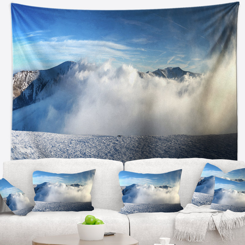Photographie belle tapisserie de paysage d'hiver, H 32 po x l 39 po