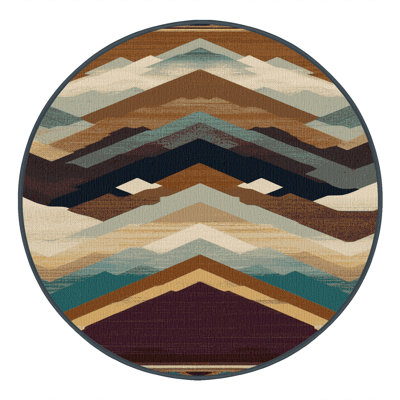 Washable Mountain Ridge Southwestern Area Rug