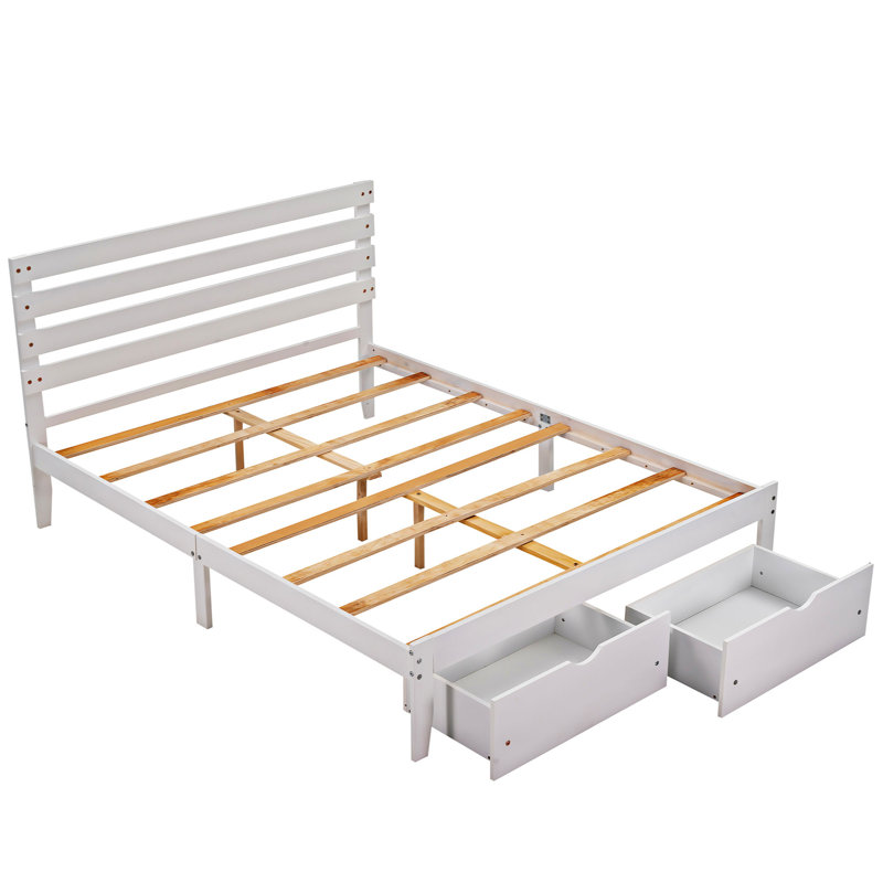 Lit avec rangement Sedda, Blanc, Queen