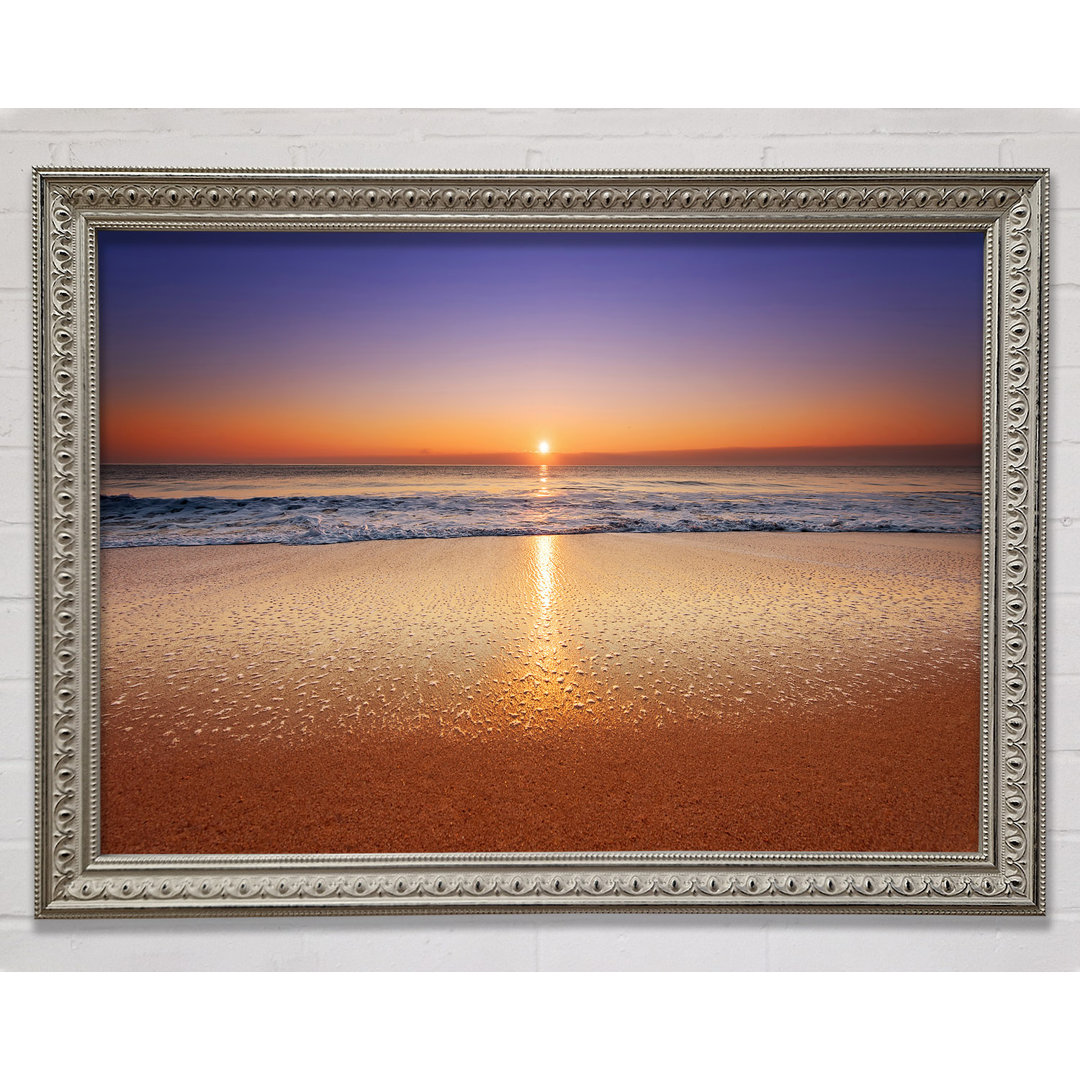 Gerahmtes Leinwandbild Distant Ocean Sunset