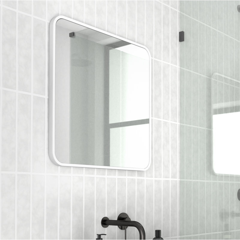 Trinity Metal Mirror, White