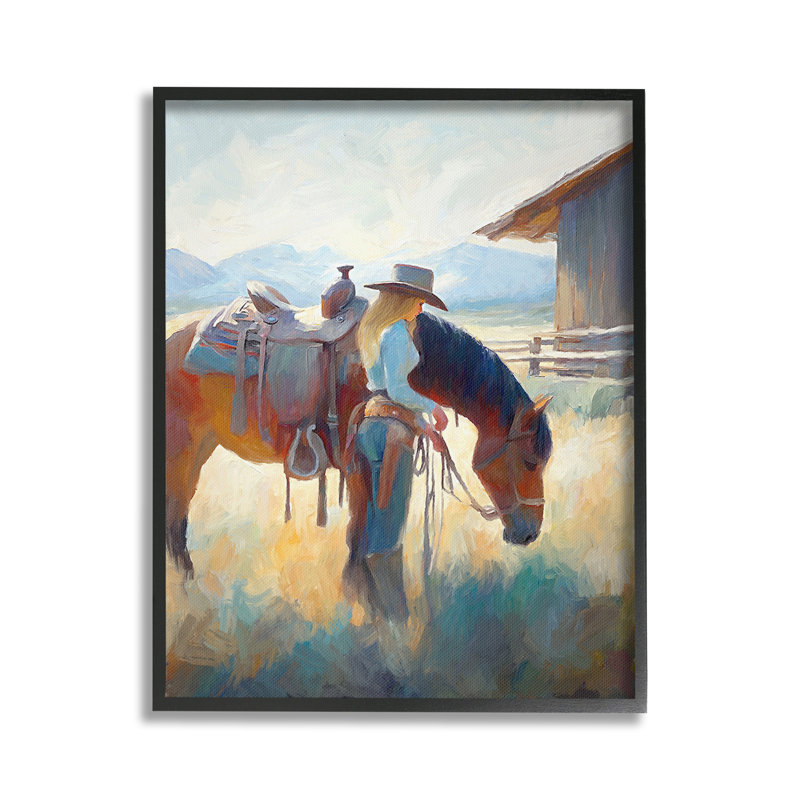 Art équestre, art giclée par Ramona Murdock, Noir, H 20 po x l 16 po