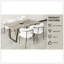 Ensemble de table et de salle à manger en bois aggloméré rectangulaire de 62,9 pouces, ensemble de 4 pièces, table de salle à manger élégante, table de salle à manger de cuisine, robuste et durable, facile à assembler, convenant à une salle à manger avec 4 à 6 personnes-1123881745