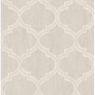 Papier peint à motif treillis en lin métallisé Seabrook Designs & Pistachio Salma