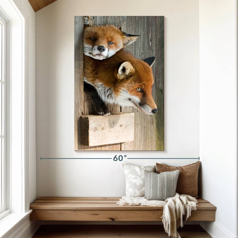 Brampt Sleepy Red Fox, 51" H x 34" W