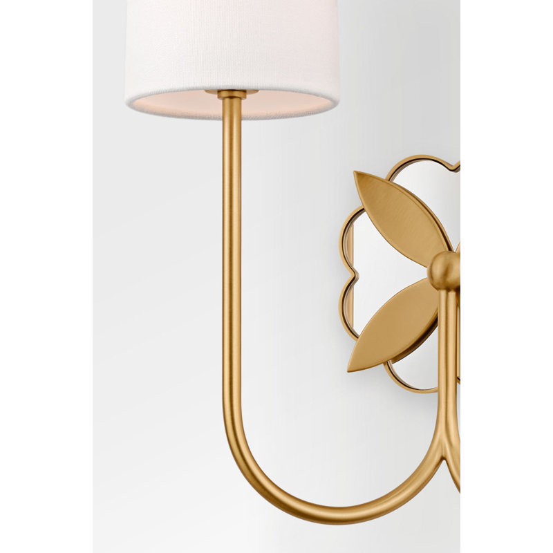 Spencer 14 Double Sconce, Burnished Brass