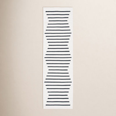 Mando Handmade Cotton Ivory/Black Rug