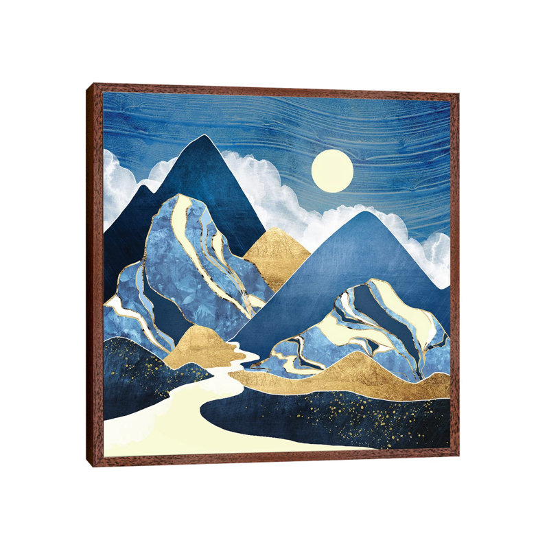 Moon River - Print on Canvas, 45.72 cm H x 45.72 cm W, Brown Framed