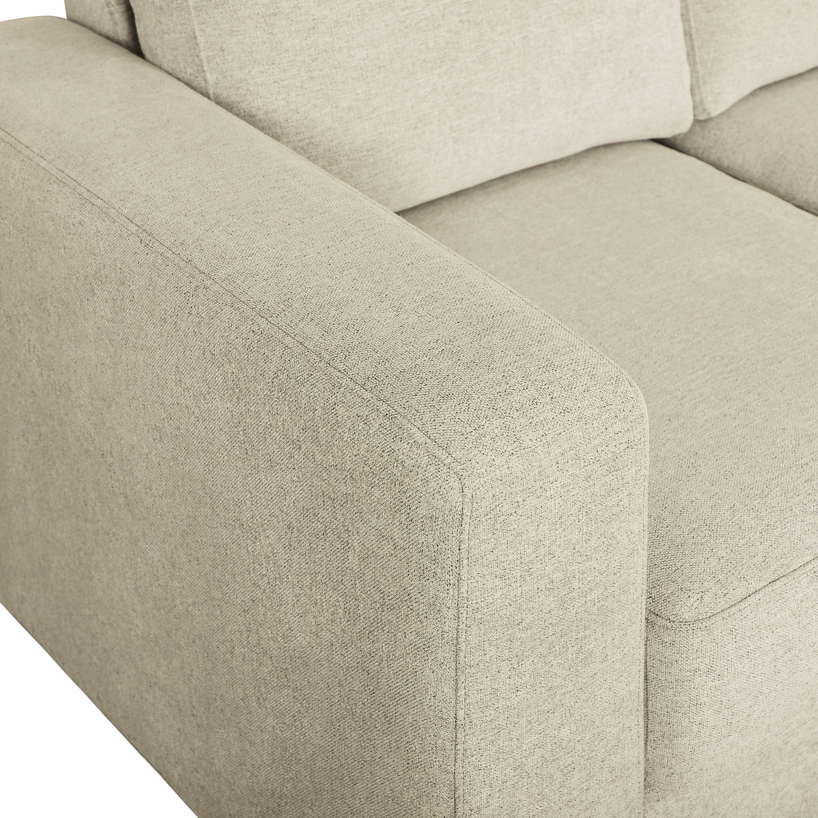 Upholstered Reversible Chaise Sectional, Sand