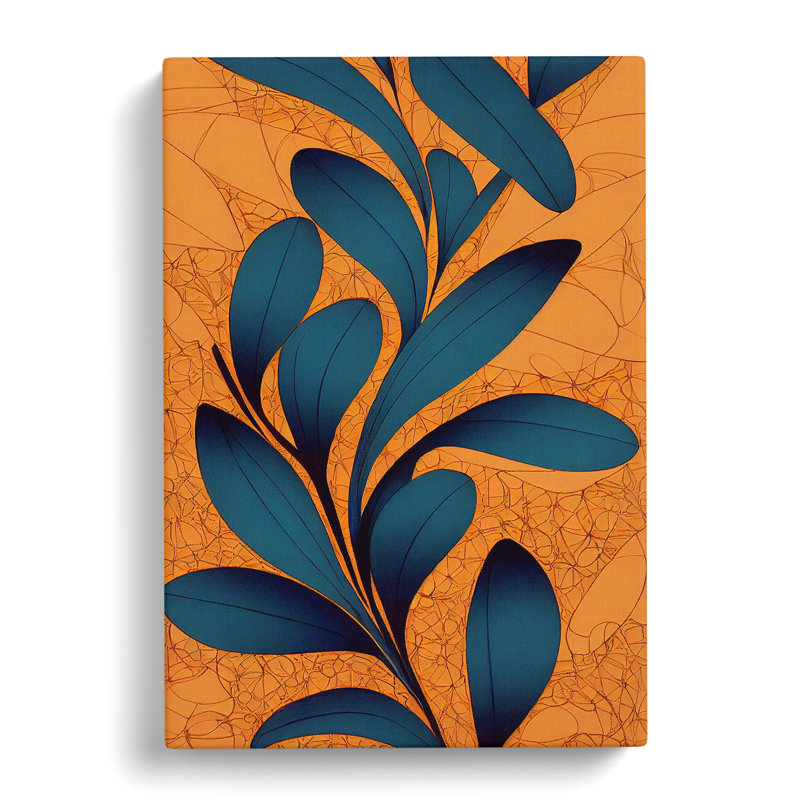 Pretty Leaves Art - Wrapped Canvas Print, 50cm H x 35cm W