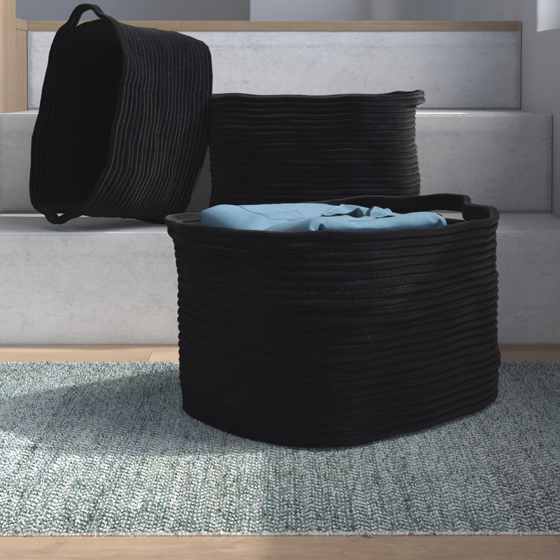 Ensemble de paniers en tissu 3 pièces