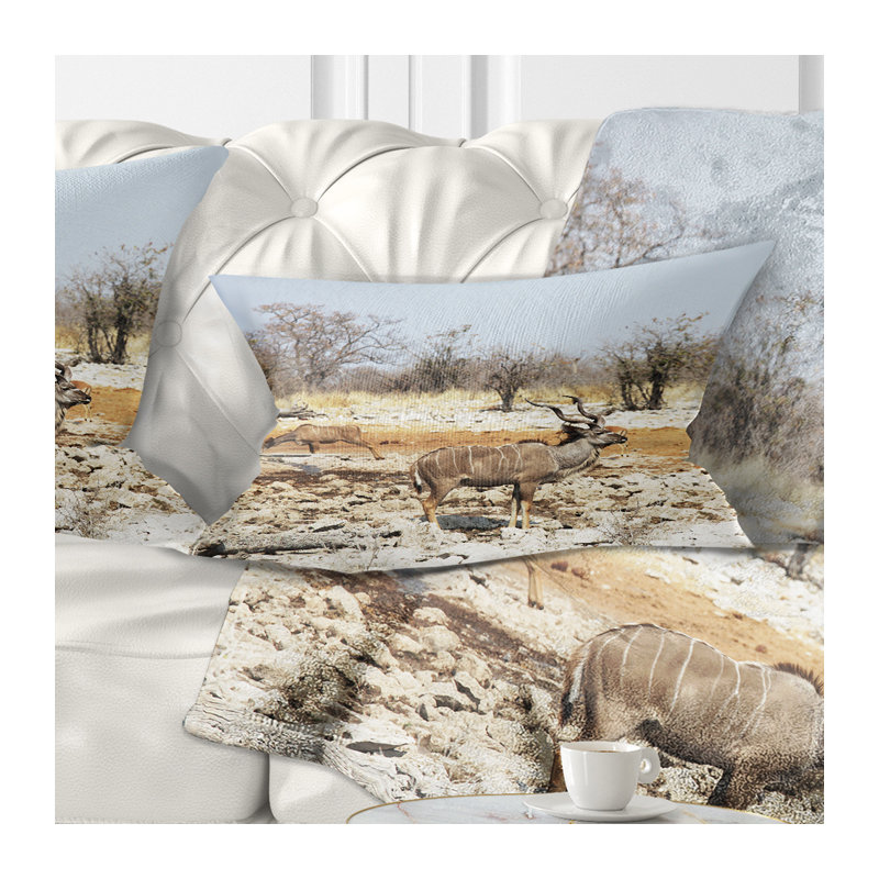 Deux oreillers intelligents dans la jungle, Rectangulaire, 12 po x 20 po