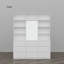 Commode pour femme 9 tiroirs avec miroir de maquillage et 7 tablettes