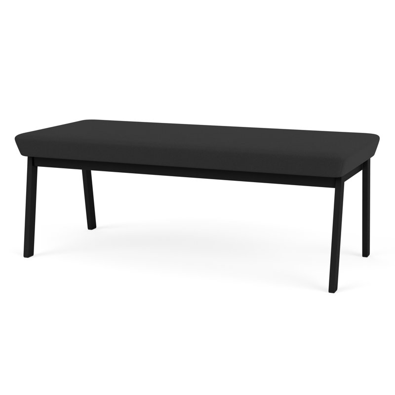 Banc en métal Newport, Noir, Graphite portes ouvertes