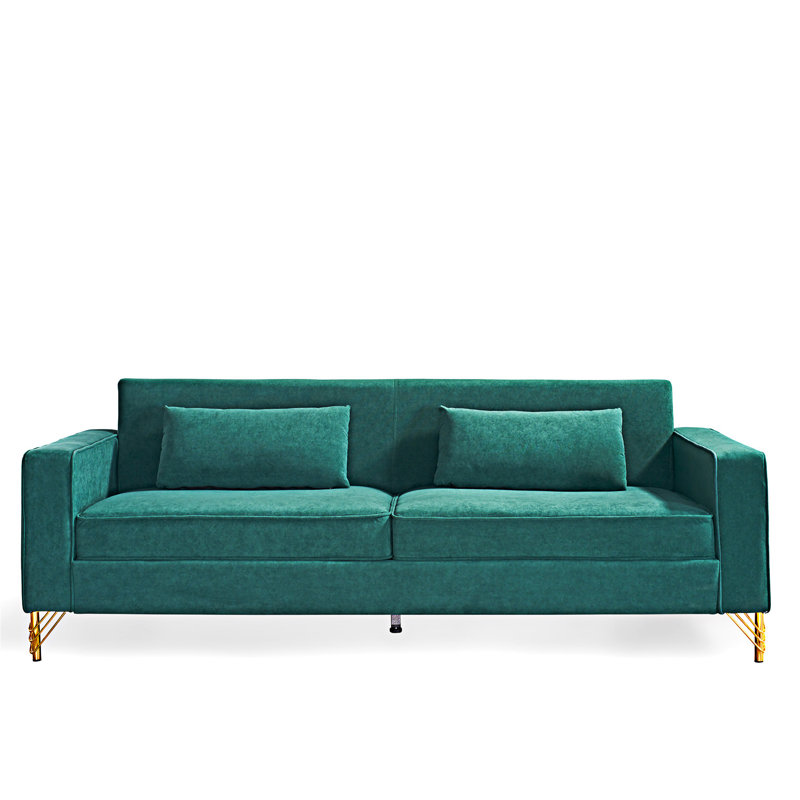 Velvet Sofa Couch, Green