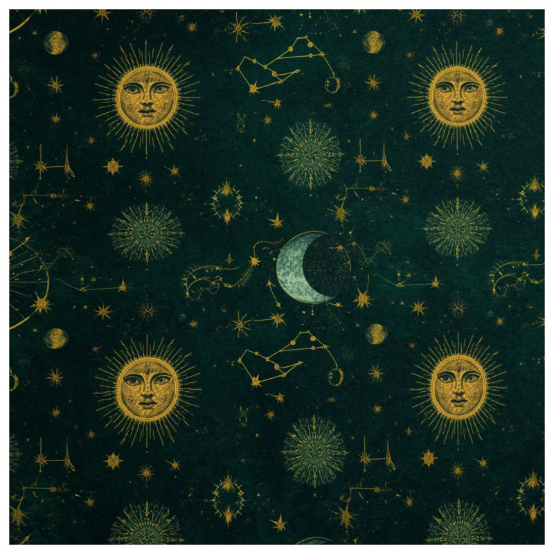 Tapis de bain Celestial Sun Moon Stars, L 24 po x L 17 po