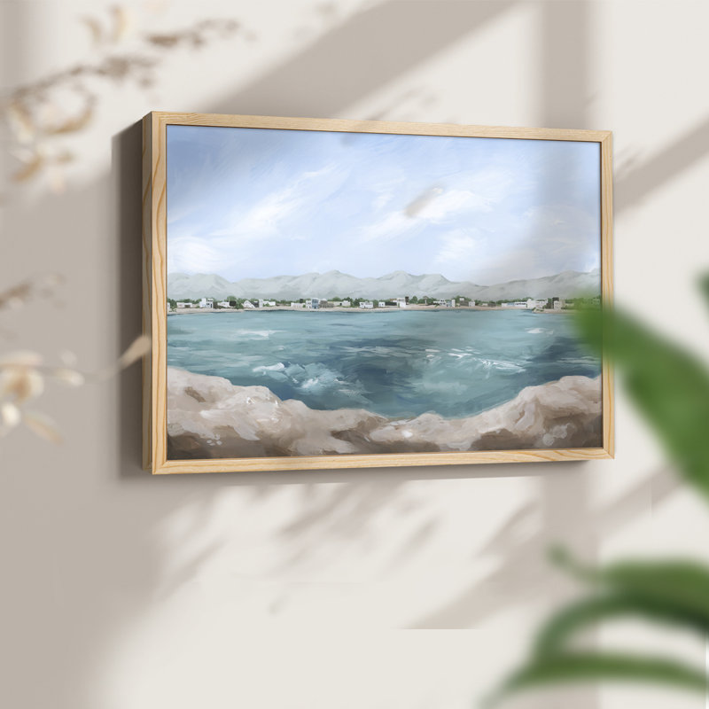 Turquoise Isle III - reproduction encadrée - réarmable, H 16 po x l 20 po, Naturel