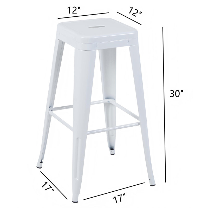 Tabouret à hauteur de comptoir 30 pouces, Blanc