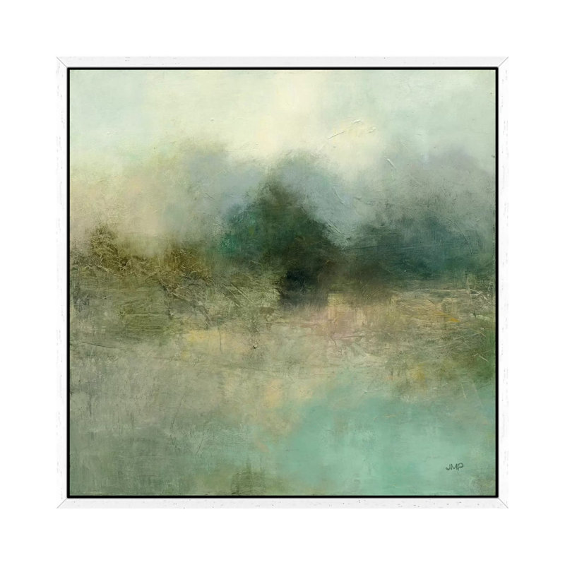 Solitude by Julia Purinton - Painting on Canvas, White Framed, 45.72cm H x 45.72cm W x 3.81cm D