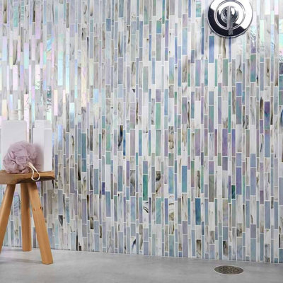 Matchstix 11x11 Brick Polished Glass Mosaic Tile