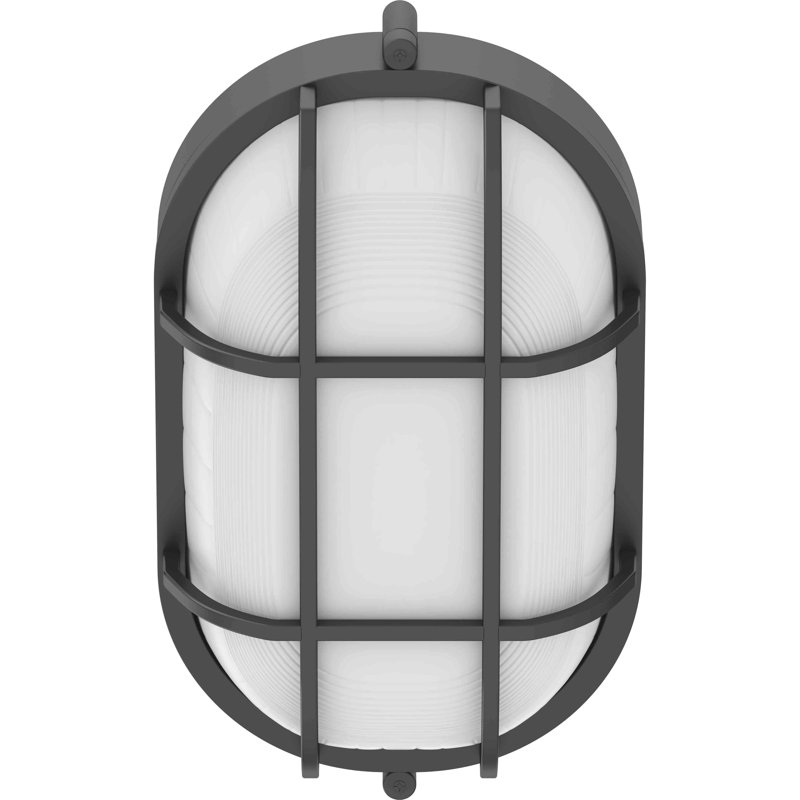 Plafonnier ovale noir à 1 lumière pour montage mural ou au plafond, Noir