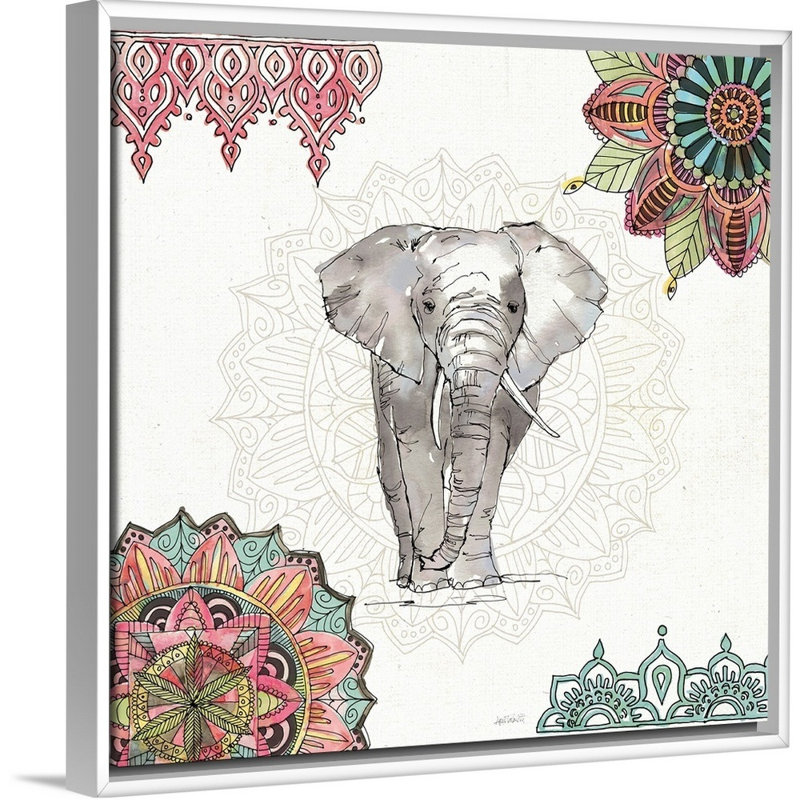 Reproduction d'art sur toile, H 26 po x l 26 po x P 2 po, Toile avec cadre blanc