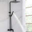 Système de douche carré moderne, pomme de douche à pluie avec douchette et robinet de douche