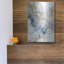 «Blue Art Marble» par Seven Trees Design, art mural en métal, 12 po x 16 po