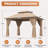 12 x 10 Ft Outdoor Gazebo With Double Roof, Patio Canopy With Mosquito Netting And Curtains, Suitable For Patios, Lawn And Backyard-113449656-117533404