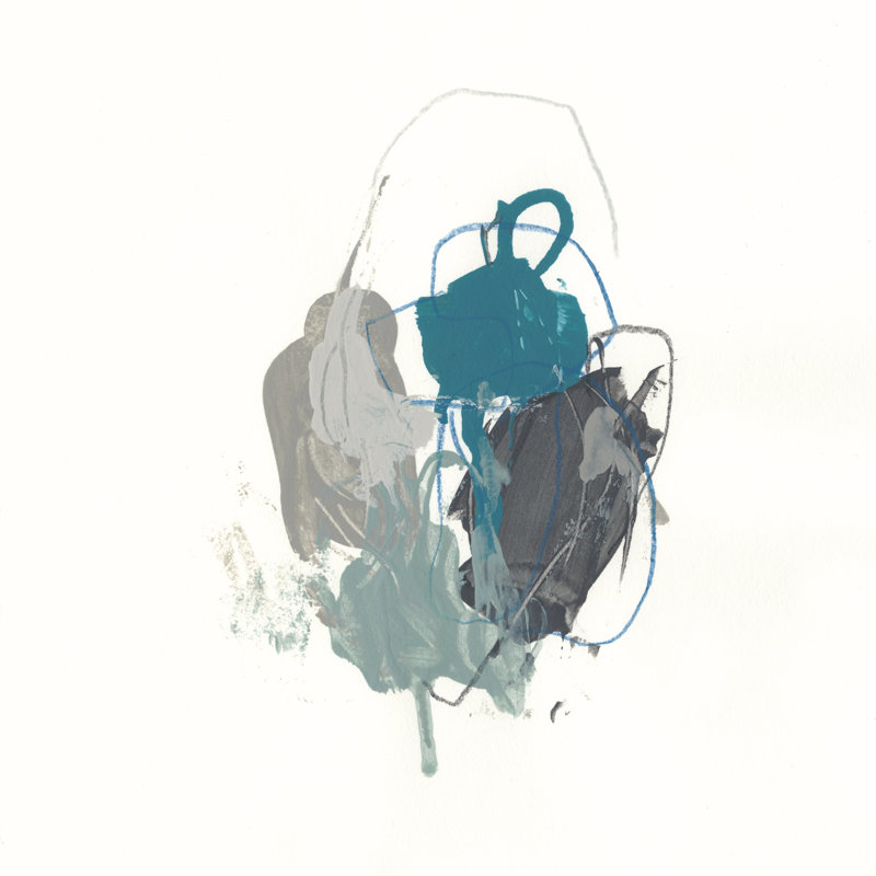 Bleu sarcelle Geste I, H 30 po x l 30 po x P 1,25 po