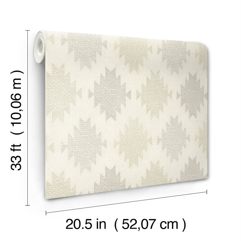 Papier peint Stitched Heirloom, Jaune