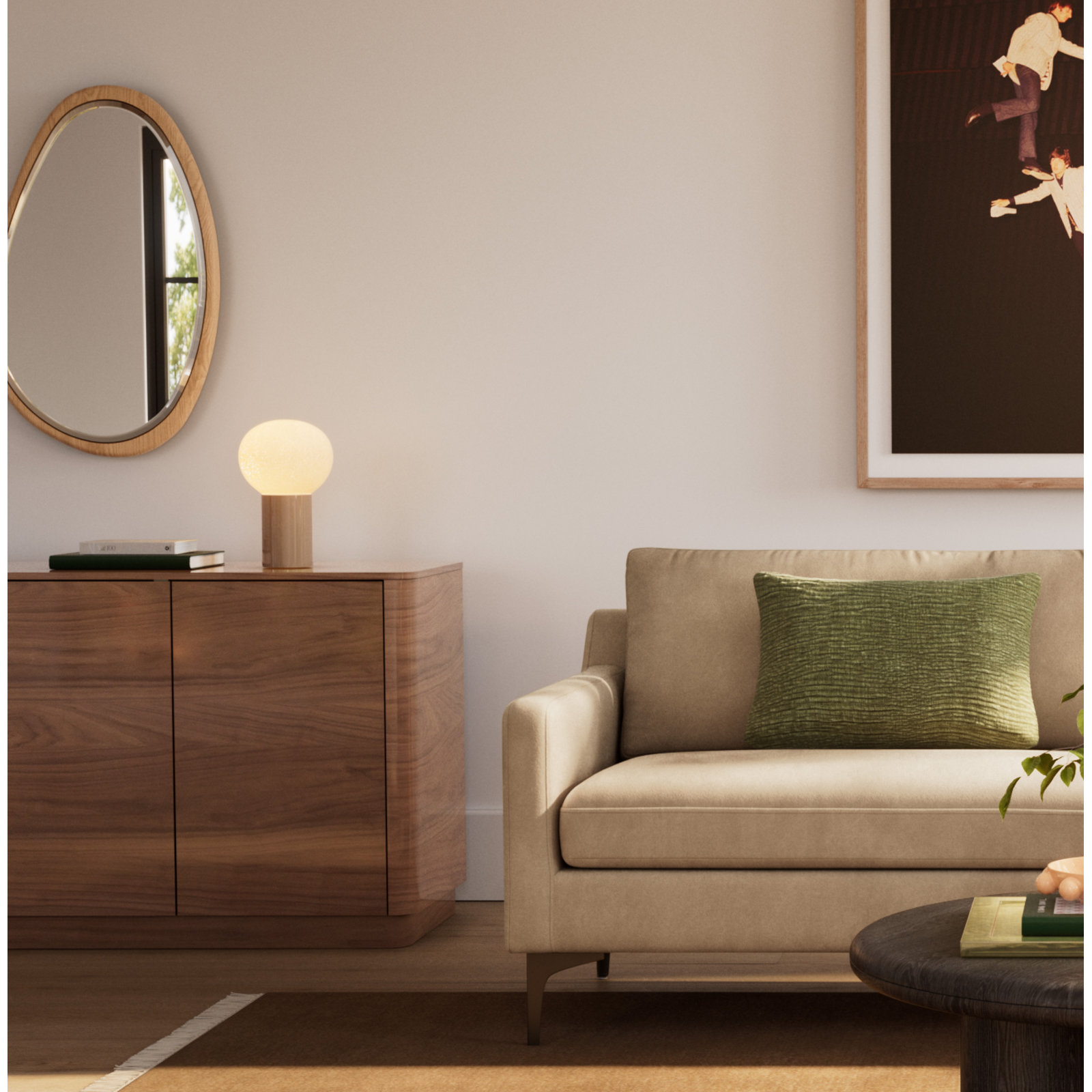 Anthea Oak Accent Mirror, 32" x 20"