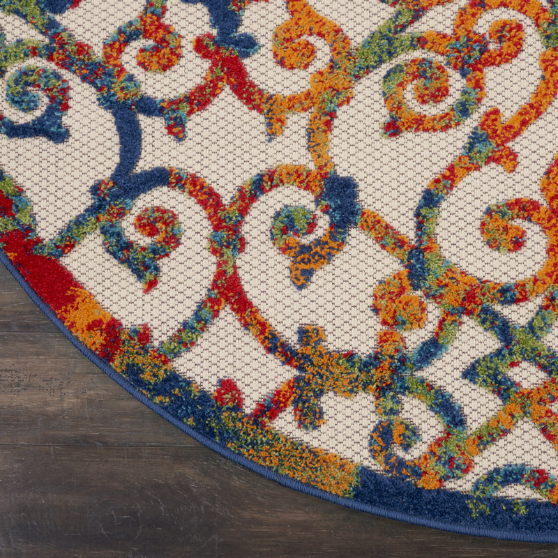 Tapis intérieur / extérieur Eaglin, Rond 5 pi 3 po