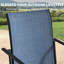 Ensemble de salle à manger 5 pièces pour l'extérieur, table ronde en métal avec 4 chaises bleu clair, table de patio en noyer avec trou de parasol pour jardin, cour, patio-235662566