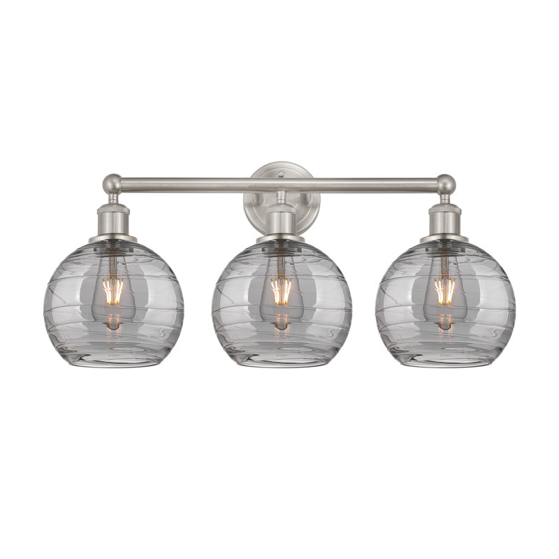 Essex 3 - Light Dimmable Vanity Light, Satin Nickel, Light Smoke