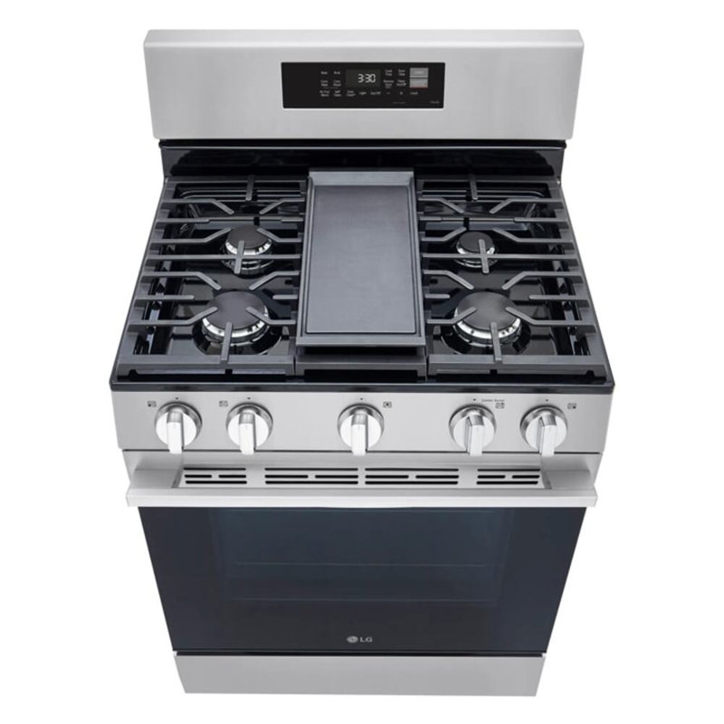 LG 6.3 cu. ft. Gas Single Smart Oven Range with Air Fry, ProBake Convection and Premium Handle