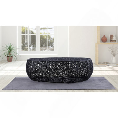 Table basse, ovale noir