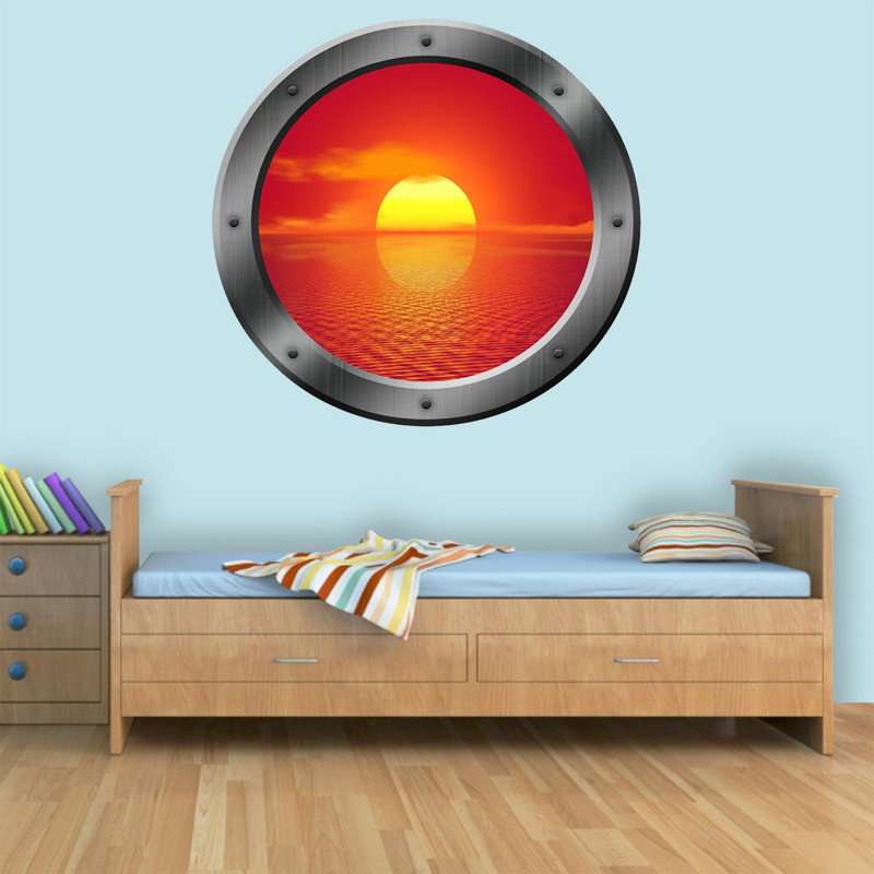 Adhésif décoratif avec soleil Porthole Stillwater, H 14 po x l 14 po
