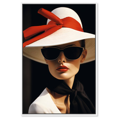 Girl With A Hat At Noon Canvas Retro Art Prints by Art Remedy