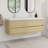 60" Modern Wall-Mounted Bathroom Vanity Set, With Double Integral Stone Resin Sinks-624169636-624169637