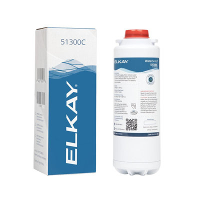 Elkay Genuine WaterSentry 51300C Replacement Filter for ezH2O Bottle Filling Stations, NSF Certified, Reduces Lead & Microplastics, 3,000 Gallons, Single