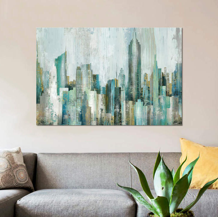 «Skyline», reproduction sur toile, H 18 po x l 26 po x P 1,5 po