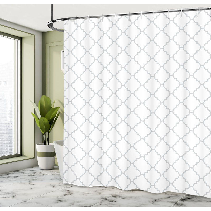 Shower Curtain with Hooks Included, 84" H x 69" W