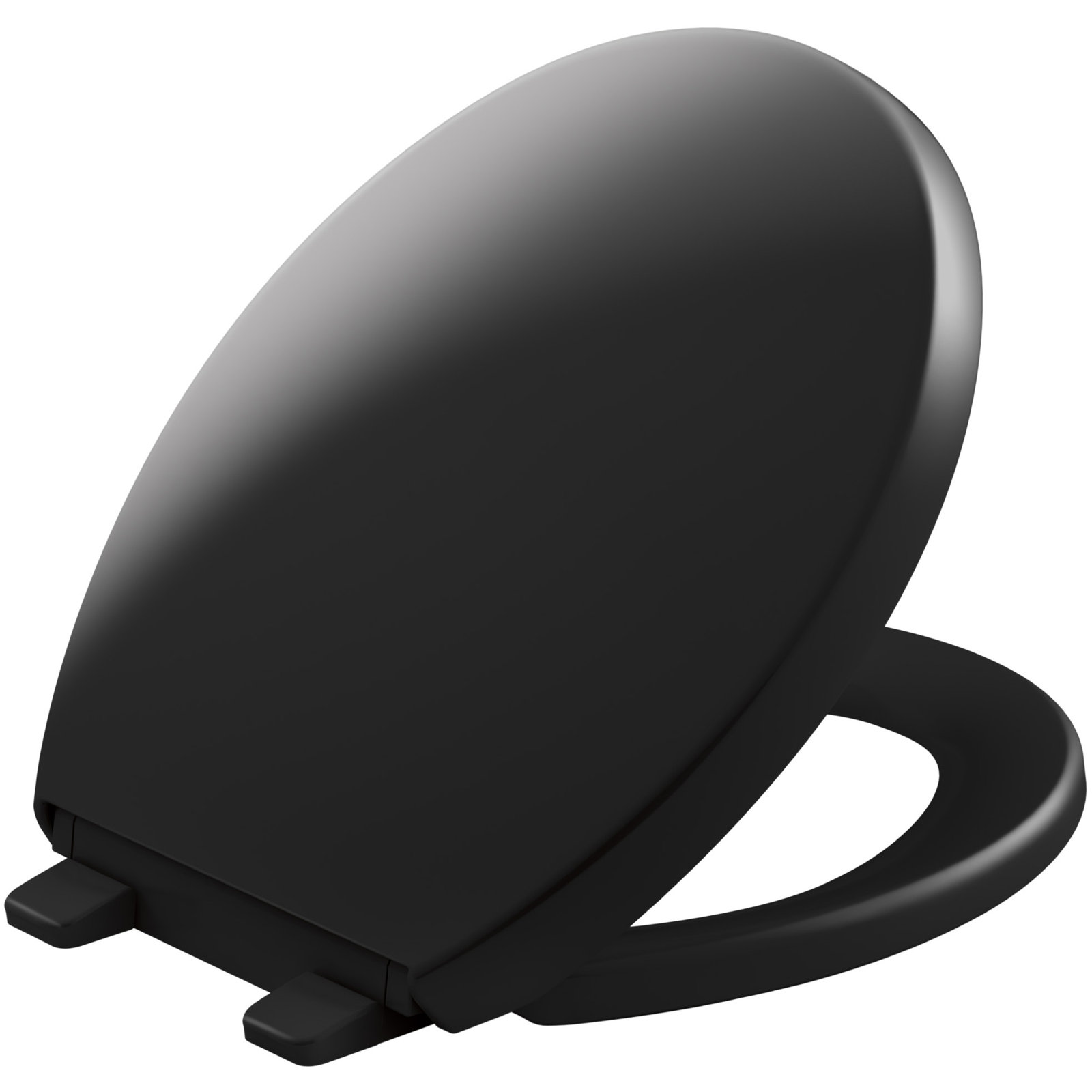 Reveal Quiet-Close with Grip-Tight Toilet Seat, Black Black, Round