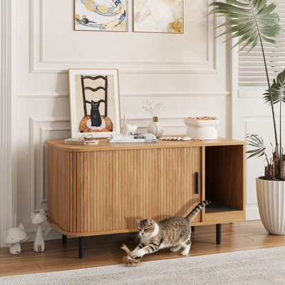 Enceinte de litière pour chat avec bloc-notes pour chat