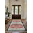 Qasida Collection Digital Print Cotton-Polyester Beige Red Moroccan Rug-104196137