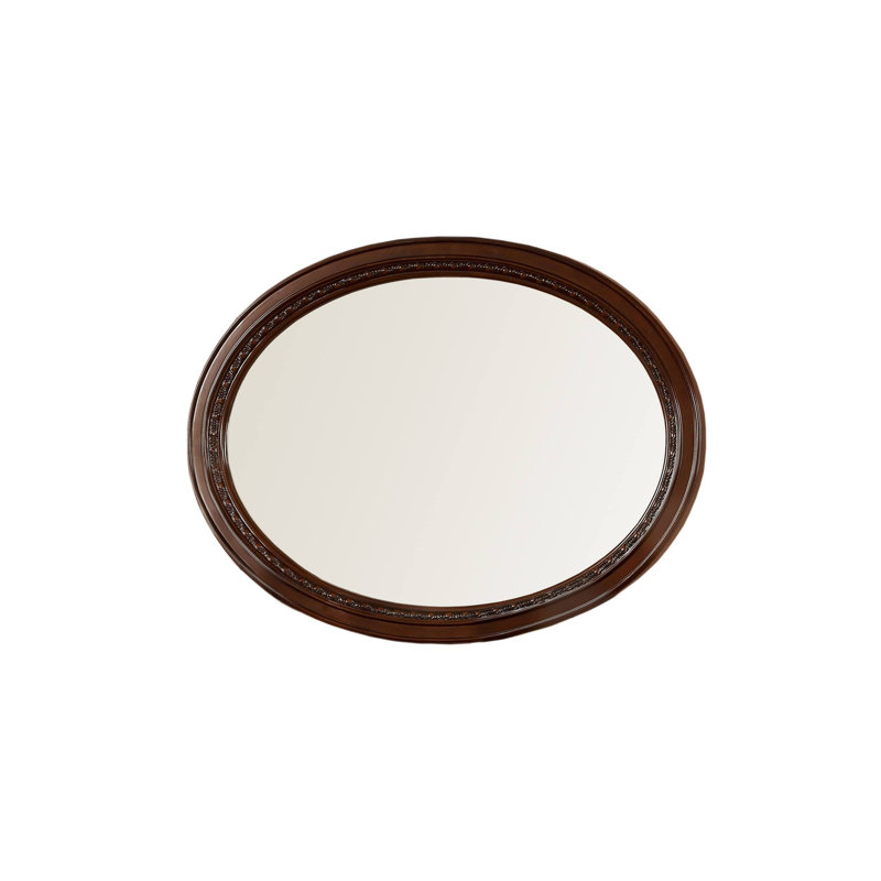 Miroir traditionnel l 49,4 po cerise brune, Brun